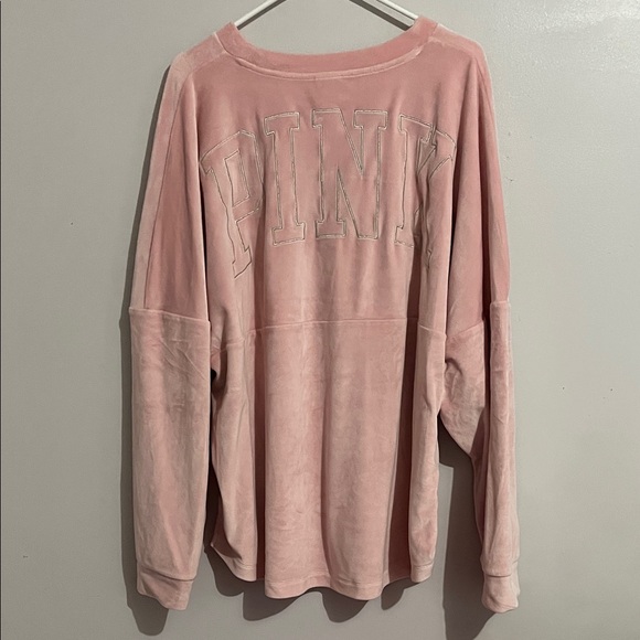 PINK Victoria's Secret Blush Pullover velour lounge set size XXL - Picture 5 of 13